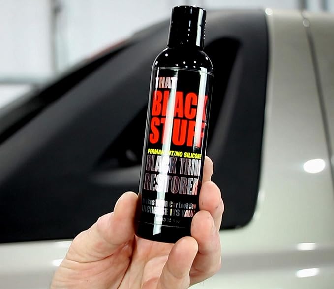 Black Plastic Restorer - Instantly Restore Your Faded or Damaged Black Plastic Trim - Won't Wash Off - Permanent - Lasts for Years - Easy - That Black Stuff