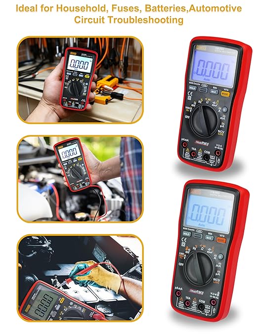 15B PRO True RMS Digital Multimeter,for Electrical Applications, Measures AC/DC Voltage and Current Measurements up to 1000V and 10A,Compatible with FLUKE(Optional AC Pliers)
