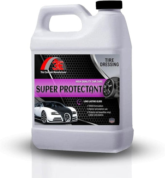 Super Protectant Tire Dressing – Professional Grade High Tyre Shine Silicone Formula | Wet Look Finish | No Sling, Non-Greasy, UV Protection, Easy Application, Minimal Cure Time | Half Gallon