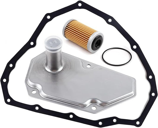 Transmission Oil Filters & Pan Gasket Set Compatible with 2012-2019 Nissan Sentra Versa Note Maxima Swift Replaces 31726-28X0A 31726-3JX0A RE0F11A 19318012 33010-JF015 (1 filter oil)