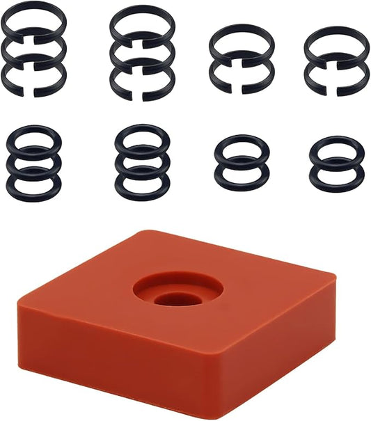 (10 Sets) 1/2" Impact Wrench Retaining Rings with O-Ring, Compatible with Electric/Pneumatic Wrench, Including Retainer Ring Anvil Install Tool