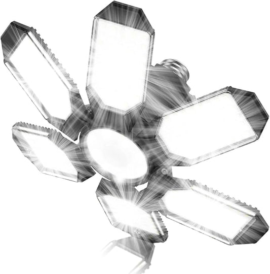 Garage Light - Super Brighter 15000LM Garage Light Bulb 150 Watt Equivalent Screw into E26 Socket w/ 6 Deformable Panels 6500K Led Shop Lights for Base Basement Workshop Warehouse Attic