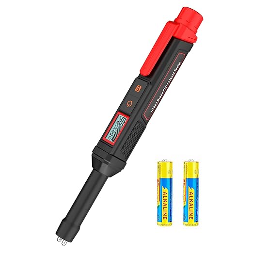 Brake Fluid Tester Pen, Automotive Brake Fluid Liquid Tester, High-Precision Brake Fluid Moisture Tester, Oil Moisture Tester Analyzer Meter and Calibrated for DOT3, DOT4, DOT5.1