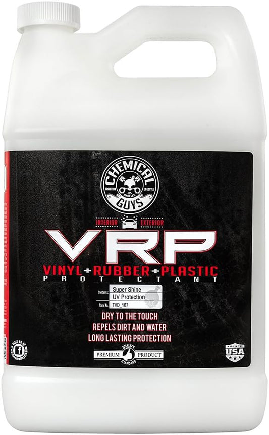 Chemical Guys VRP Vinyl, Rubber and Plastic Non-Greasy Dry-to-the-Touch Long Lasting Super Shine Dressing for Tires, Trim and More, Safe for Cars, Trucks, SUVs, RVs & More, 128 fl oz (1 Gal)