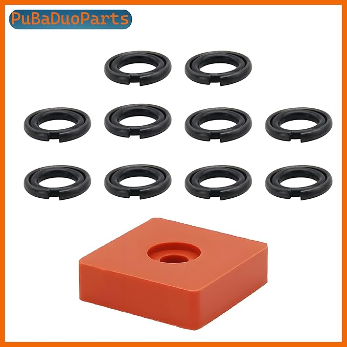 (10 Sets) 1/2 Inch Impact Wrench Retaining Ring Clips with O-Ring + Anvil Install Tool, Compatible with Milwaukee Electric/Pneumatic Cordless Impact Wrenches, Hog Rings for 1/2" Square Drive Sleeve