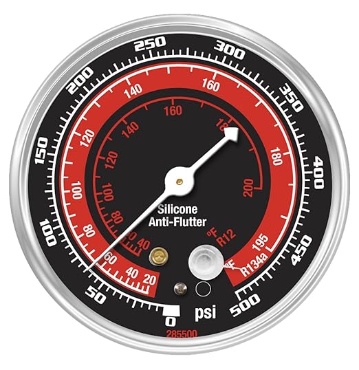 OEMTOOLS 24530 Replacement Gauge High Side for A/C Manifold, Air Pressure Gauge for Cars Using R134a Refrigerant, Compatible with OEMTOOLS 24527