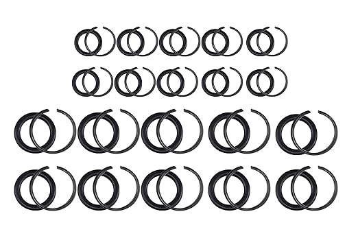 (10+10 Sets) 1/2" & 3/8" Impact Wrench Retainer Ring Kits with O-Rings Compatible with Milwaukee Electric Wrench Pneumatic